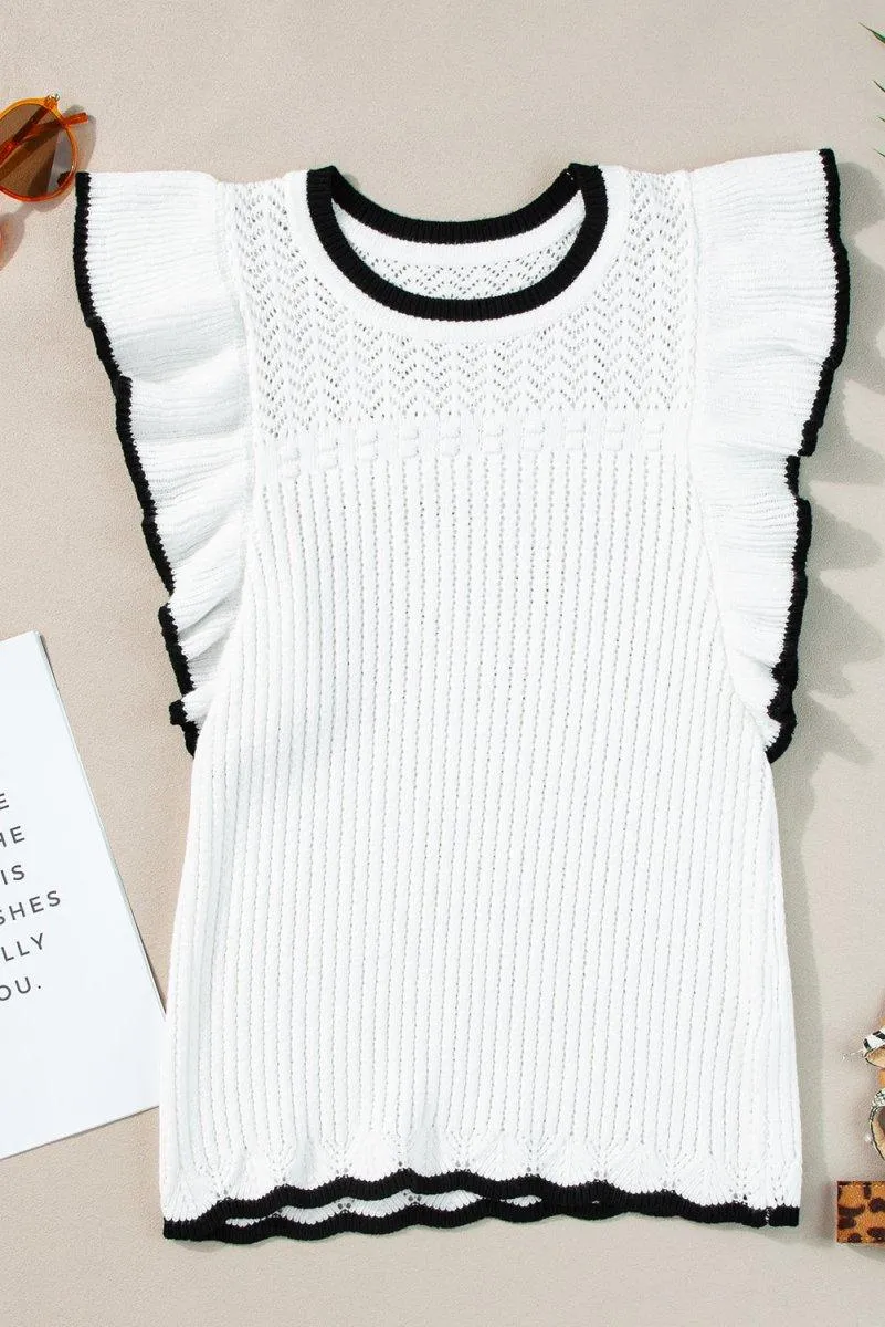 Crochet Chic Flounce Tank Top