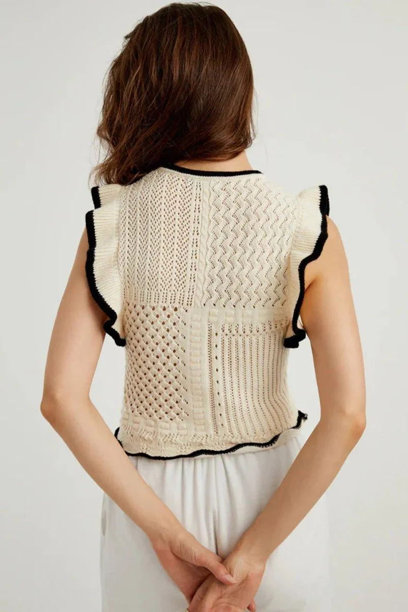 Crochet Chic Flounce Tank Top