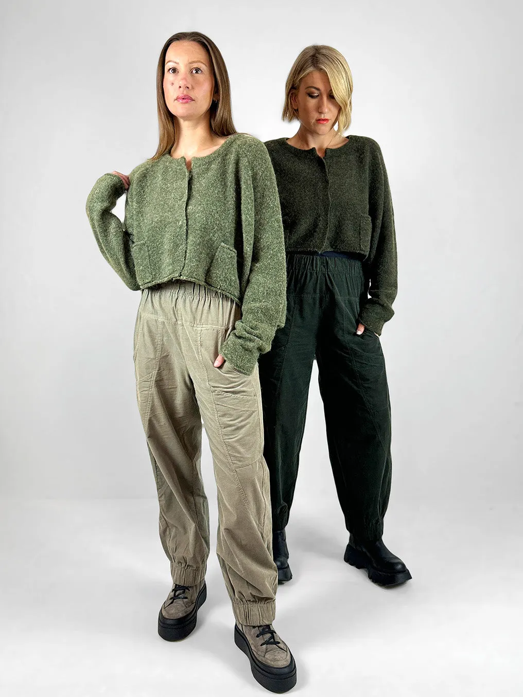 Cropped Knitted Cardigan - 3317102 Cardigan - 2 Colours