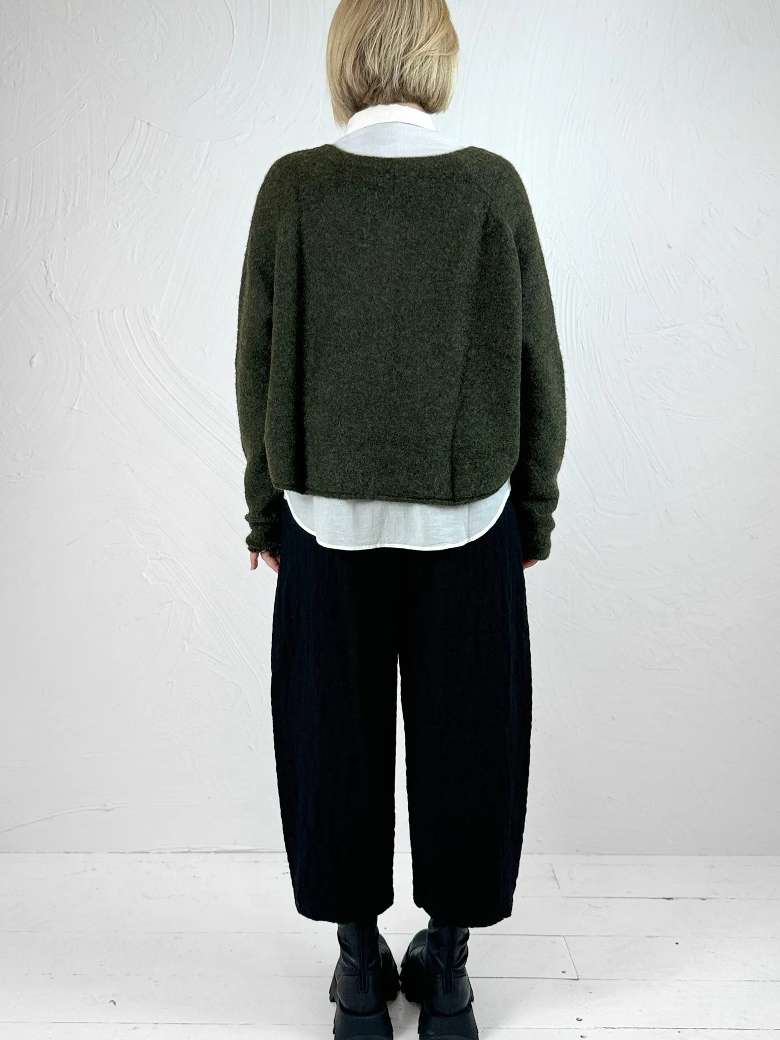 Cropped Knitted Cardigan - 3317102 Cardigan - 2 Colours