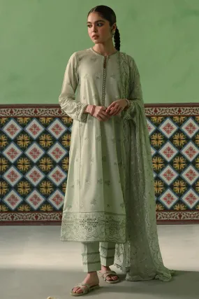 Cross Stitch | Chikankari Lawn | ICY MINT