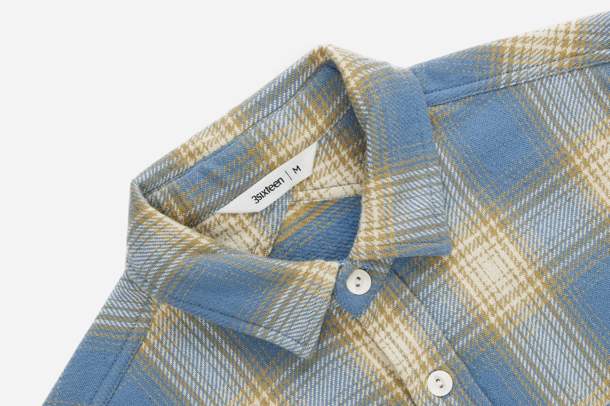 Crosscut Flannel Shirt - Powder Blue Plaid