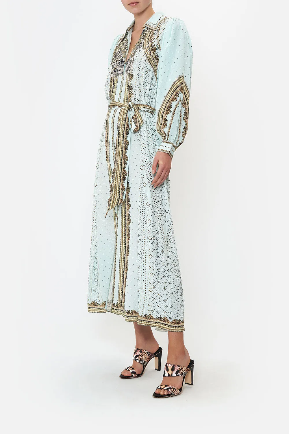CURVED COLLAR SHIRT DRESS LUXE ESPIRITU
