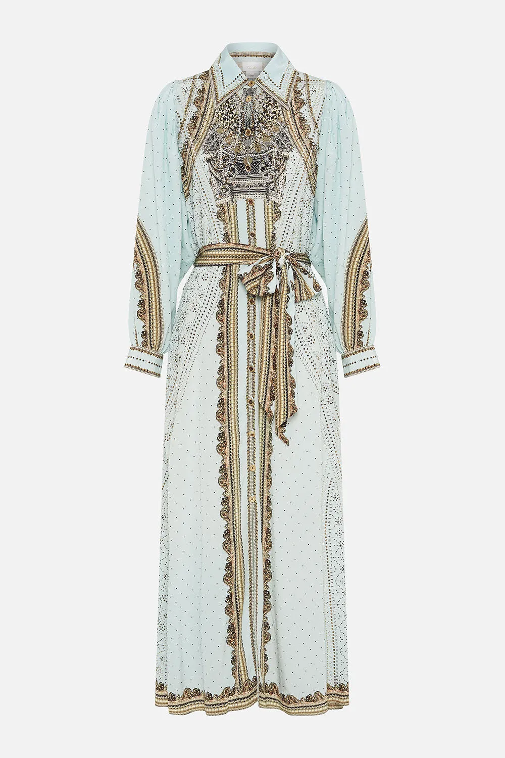 CURVED COLLAR SHIRT DRESS LUXE ESPIRITU