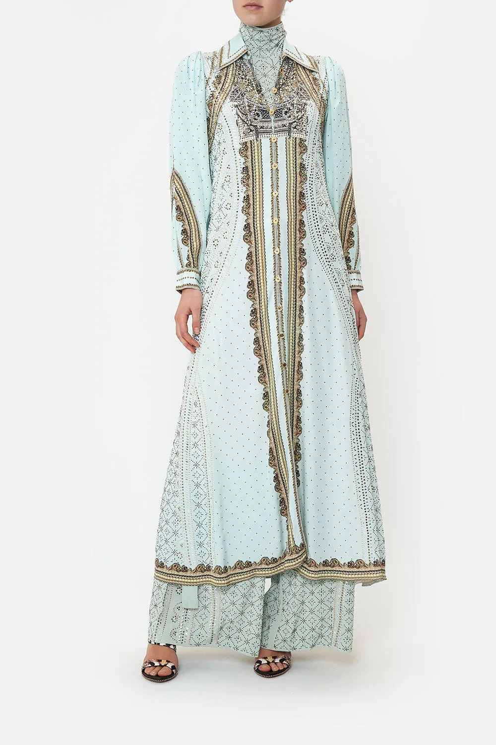 CURVED COLLAR SHIRT DRESS LUXE ESPIRITU