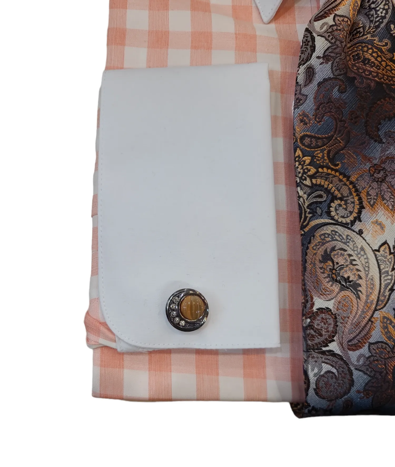 Daniel Elissa Checker  Two Tones Dress Shirt