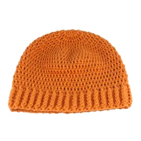 Dark Orange Crochet Slouch Beanie Hat Medium/Large - JMCH50ML