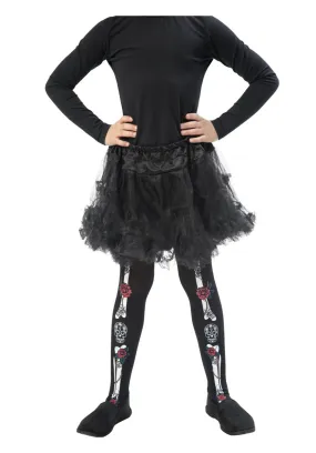 Day of the Dead Tights, Child, Black