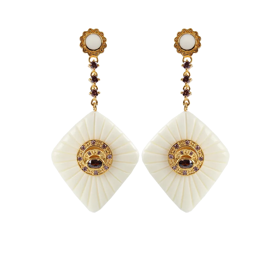 Diamond Peacock Earrings