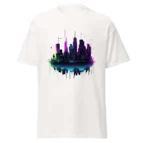 Digital Dawn Cityscape Graphic Tee 10