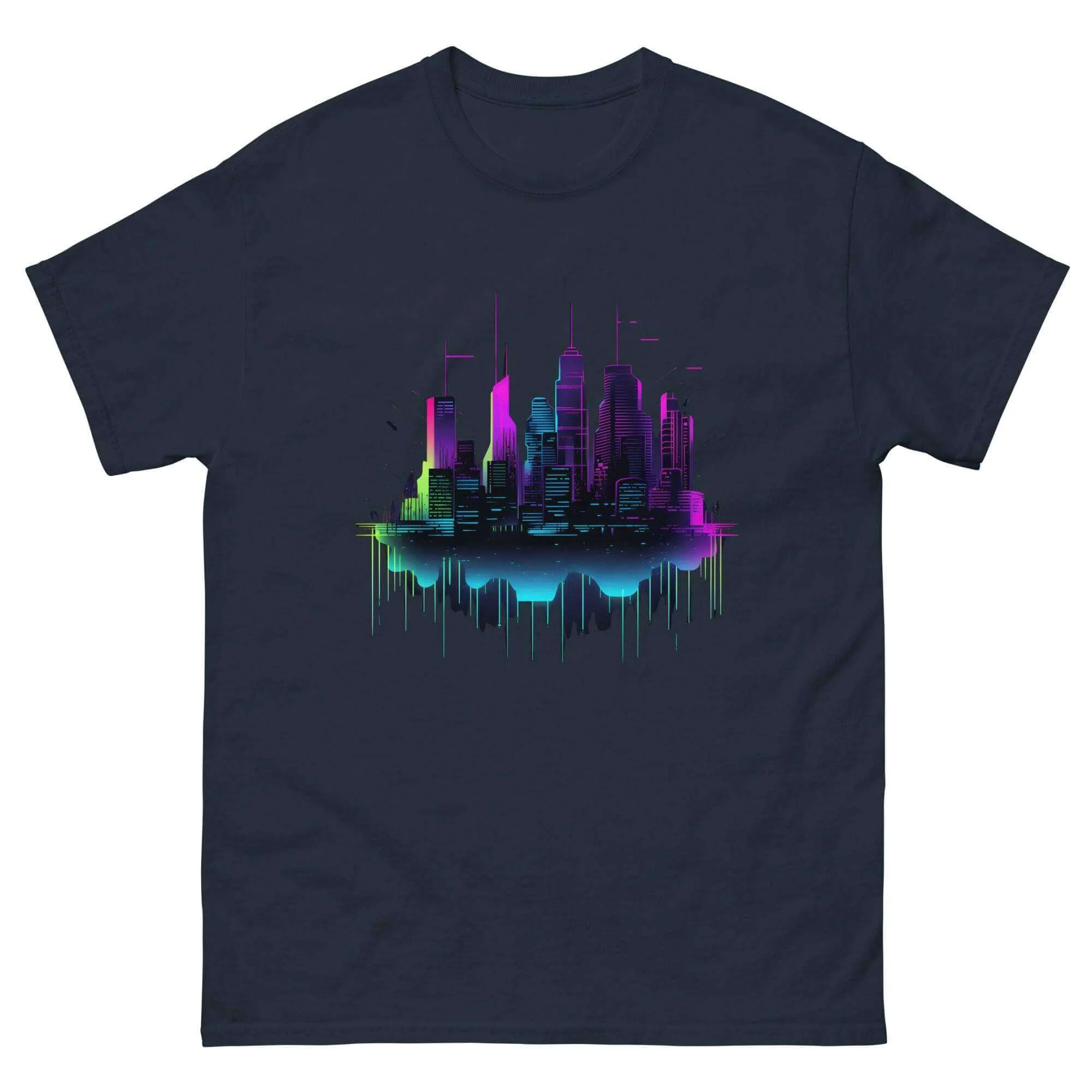 Digital Dawn Cityscape Graphic Tee 10