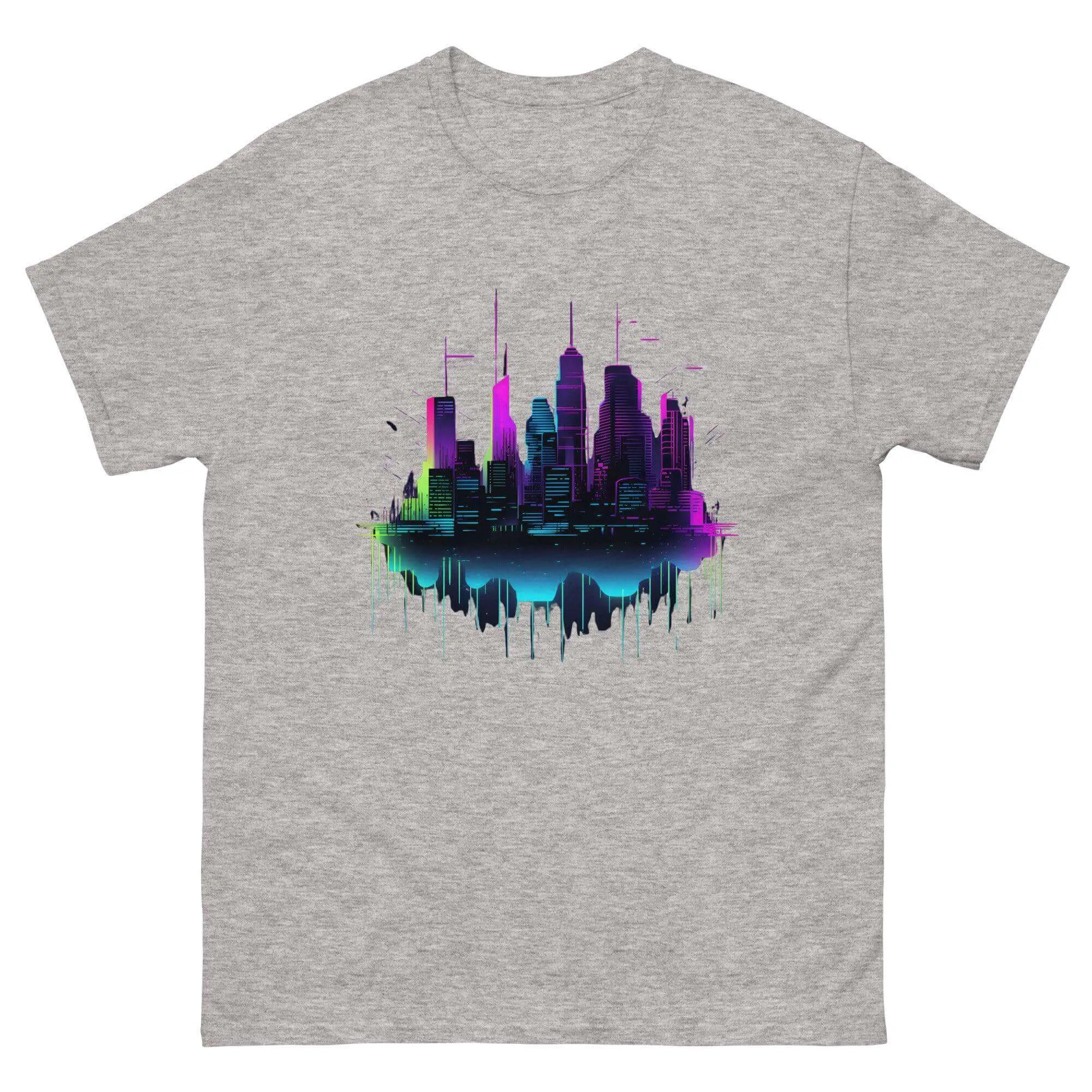 Digital Dawn Cityscape Graphic Tee 10