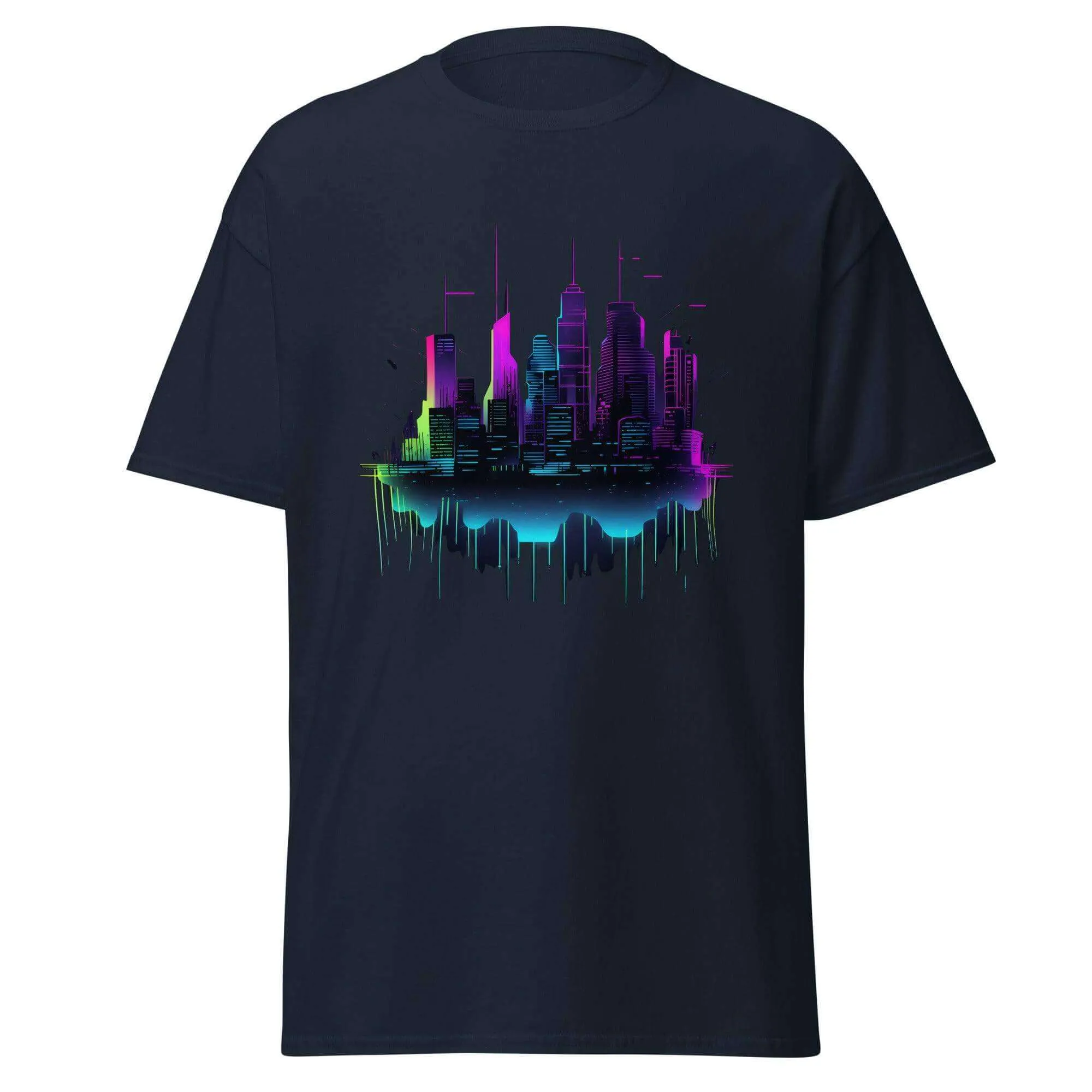 Digital Dawn Cityscape Graphic Tee 10