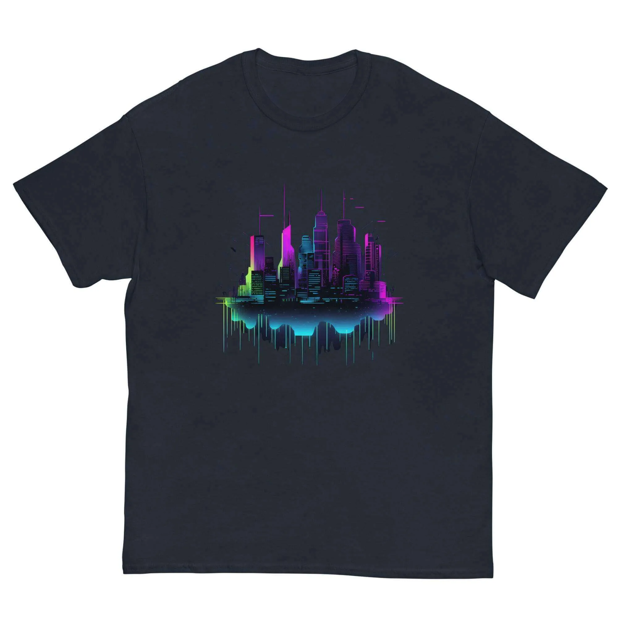 Digital Dawn Cityscape Graphic Tee 10