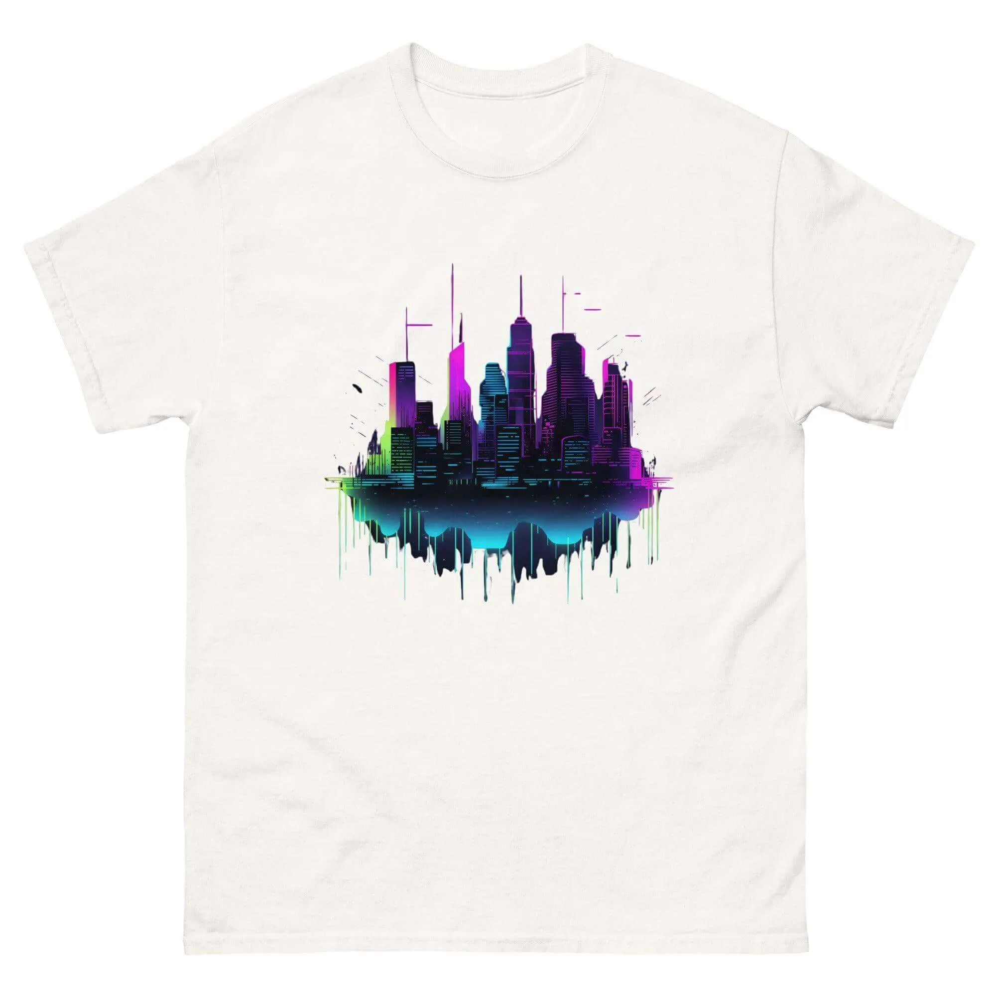 Digital Dawn Cityscape Graphic Tee 10