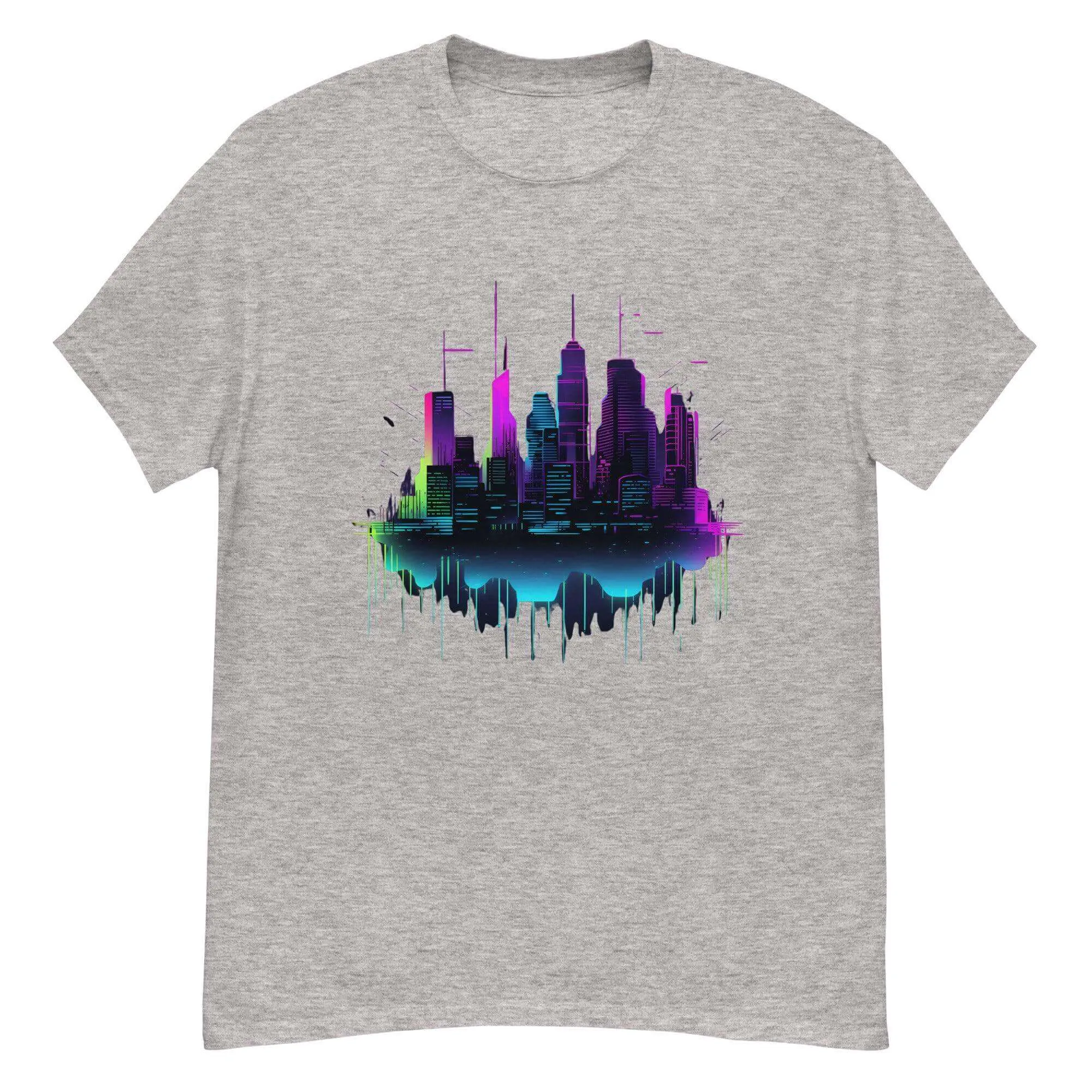 Digital Dawn Cityscape Graphic Tee 10