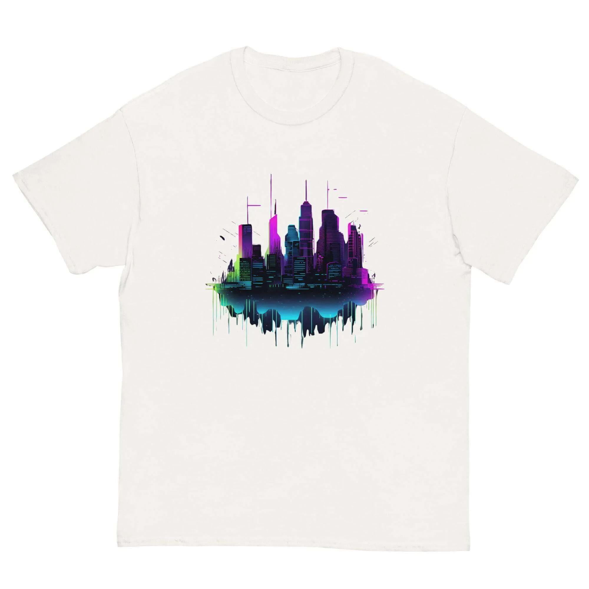 Digital Dawn Cityscape Graphic Tee 10