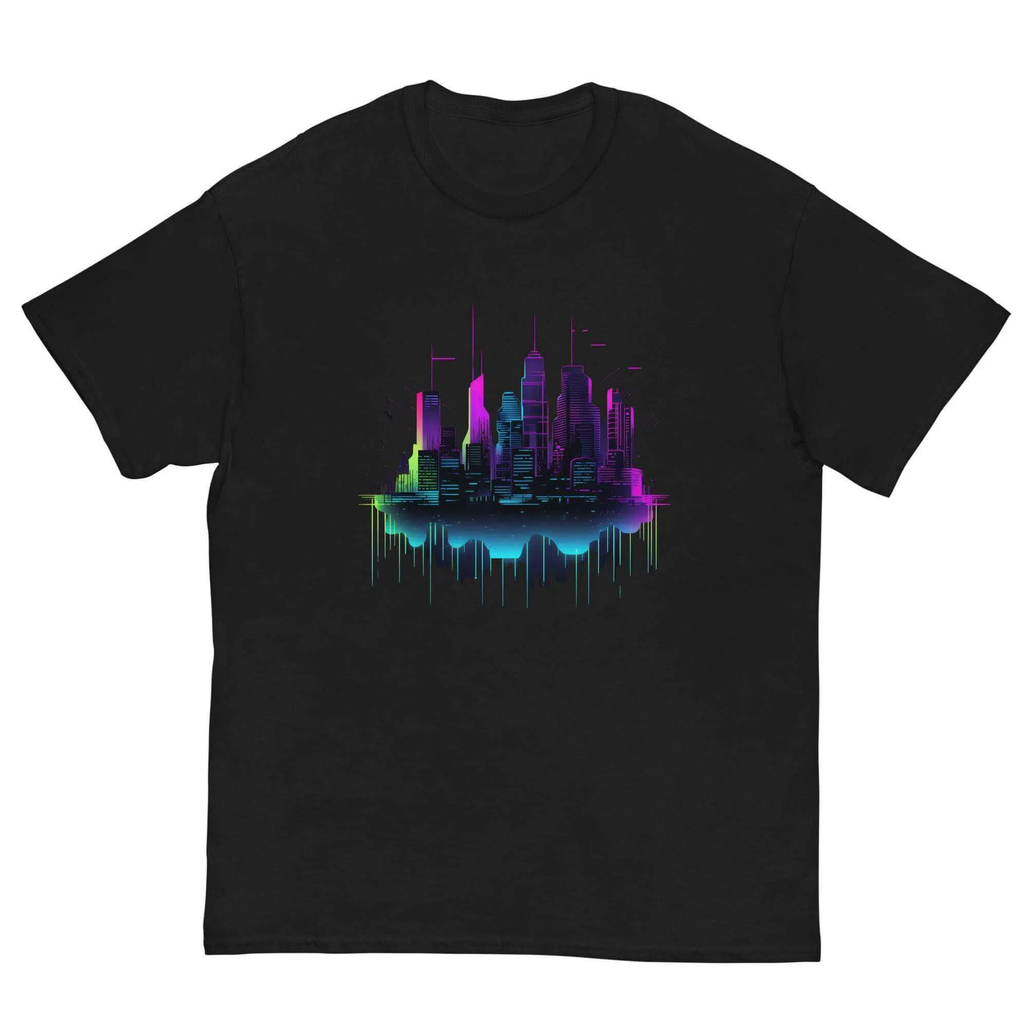Digital Dawn Cityscape Graphic Tee 10