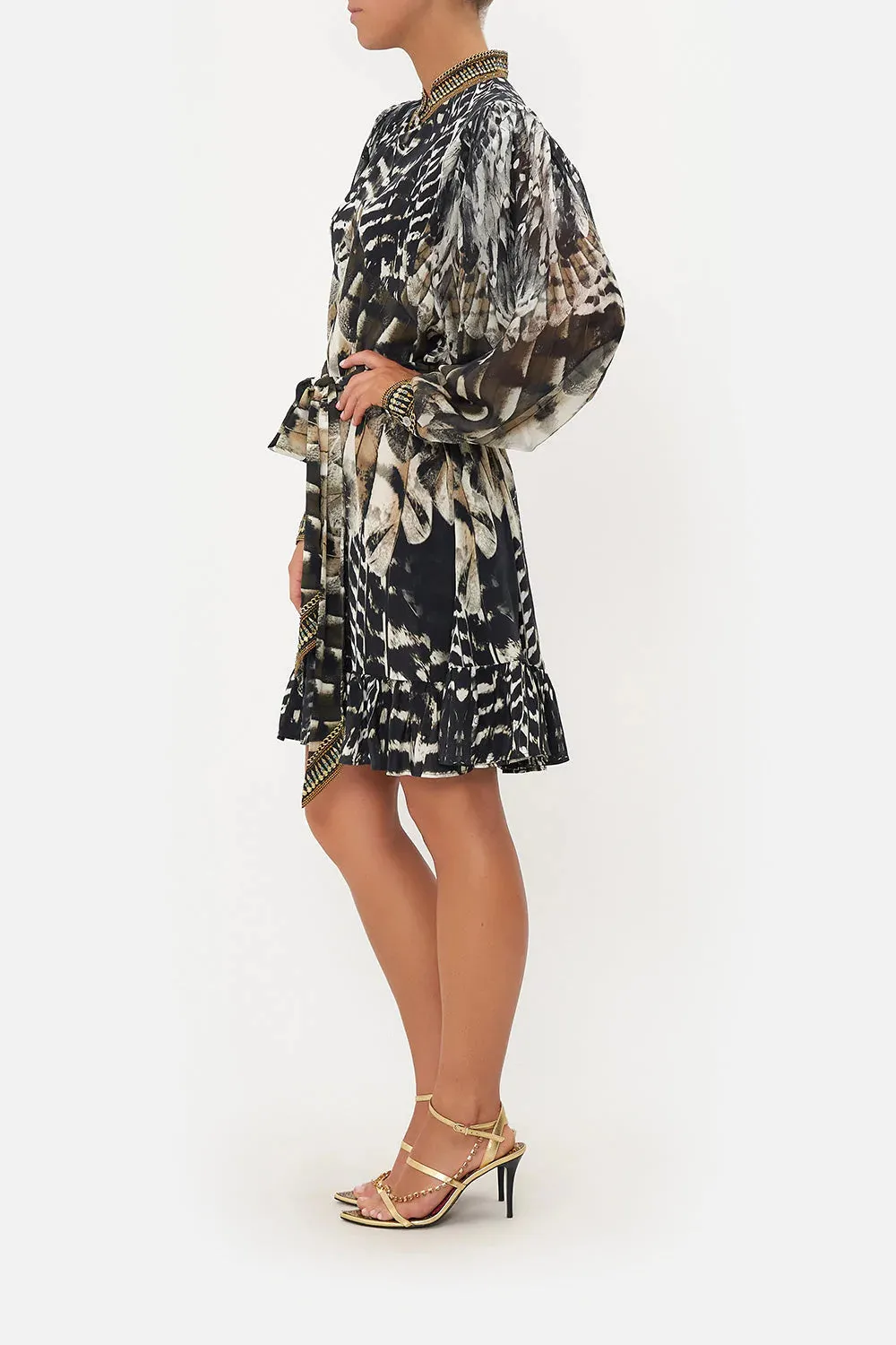 Drop Sleeve Shirt Dress - Night Owl