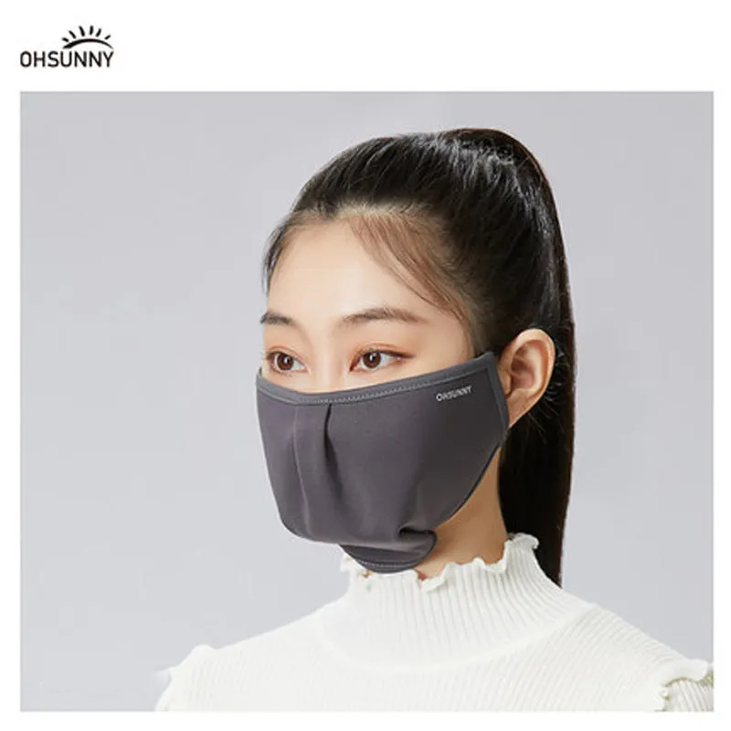 Dual-Use Warm Face Cover Mask with Adjustable Button