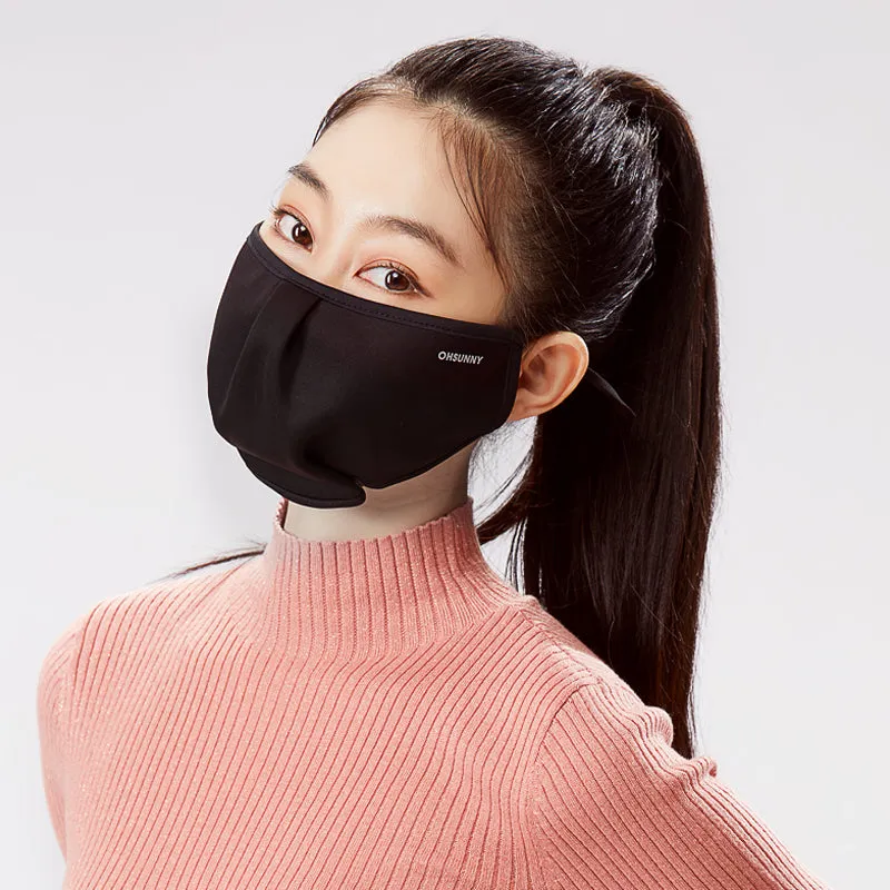 Dual-Use Warm Face Cover Mask with Adjustable Button