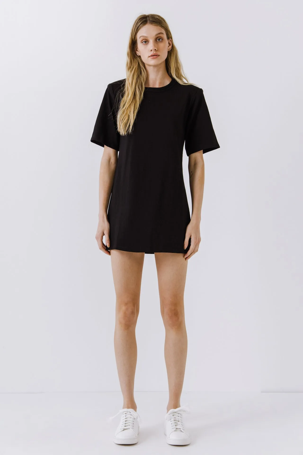 Endless Rose - Shoulder Pad T-Shirt Dress
