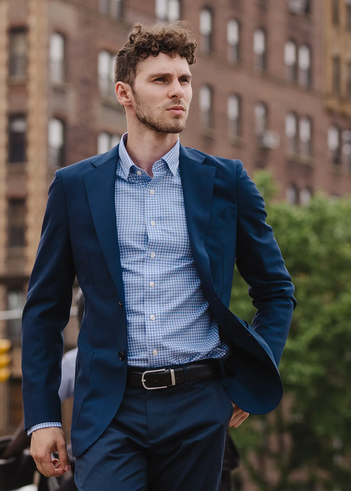 EVERYDAY Light Blue Gingham Shirt