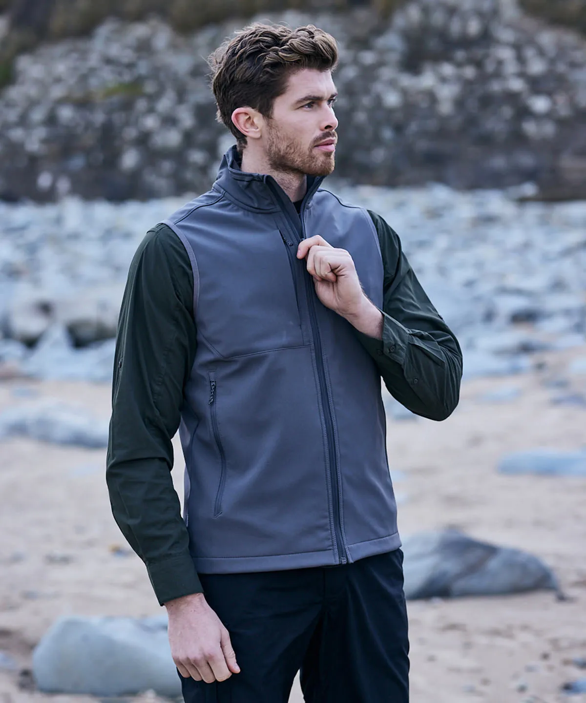 Expert Basecamp softshell vest | Dark Navy