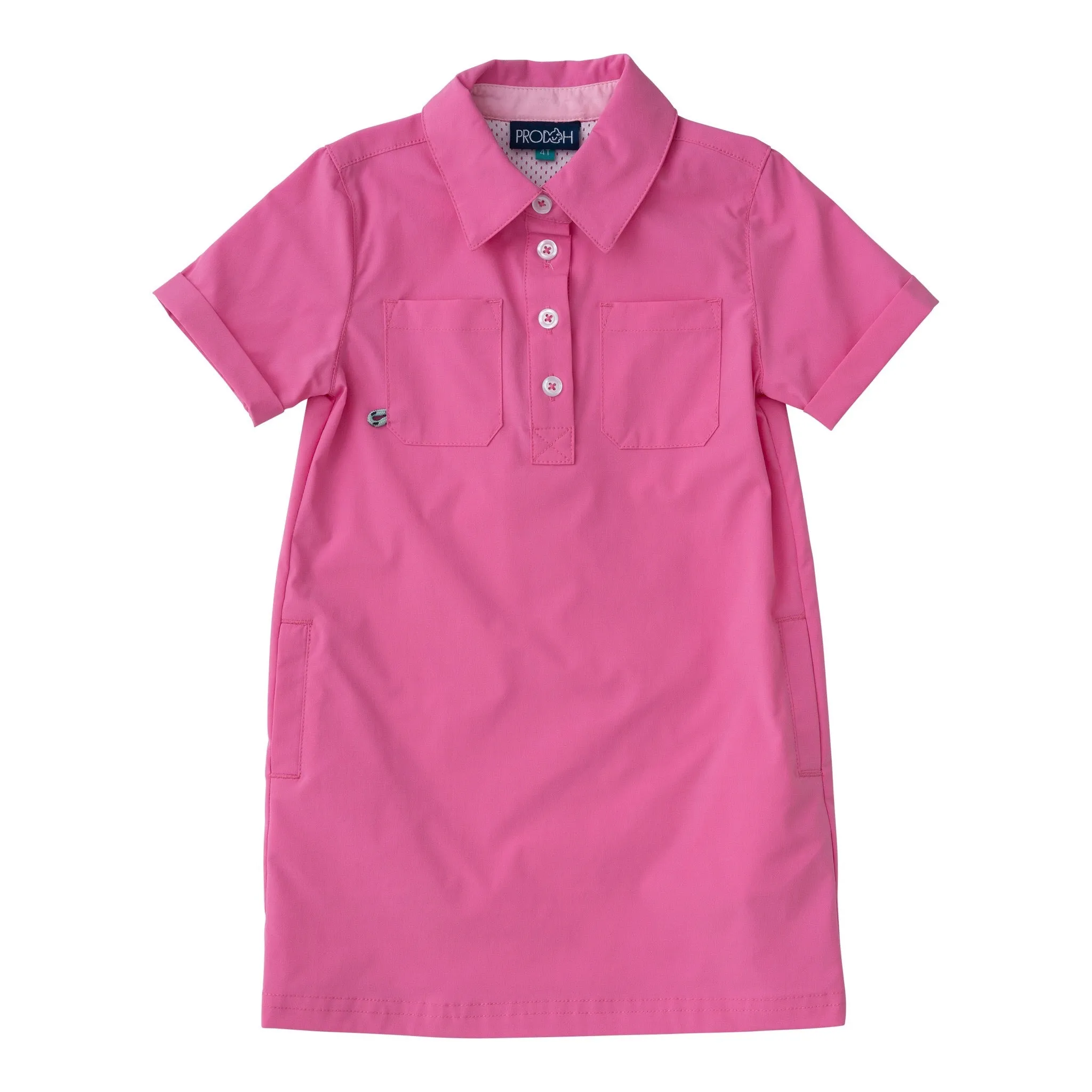 Fishing Shirt Dress- Cheeky Pink