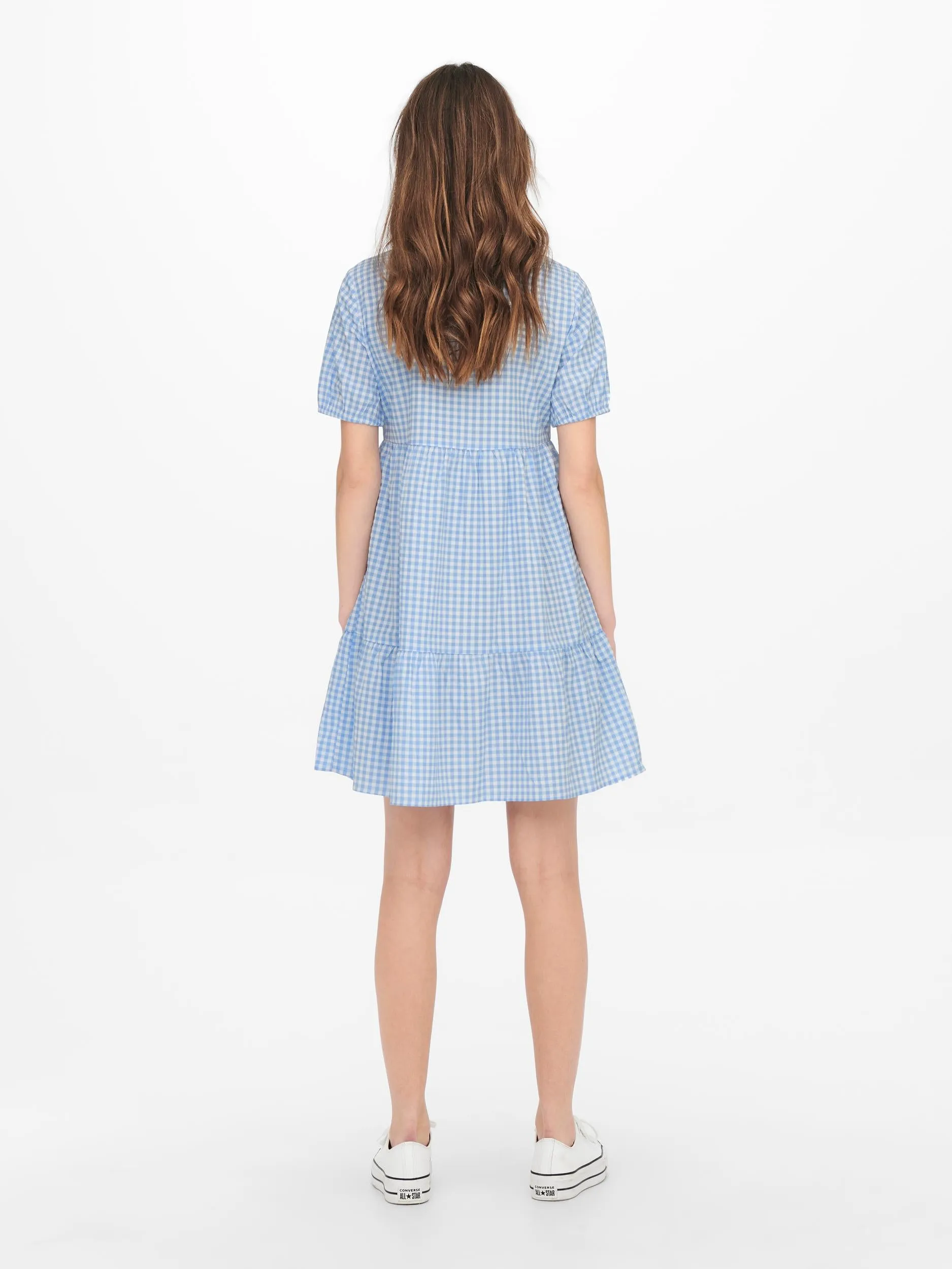 Gaby Short Sleeve Midi Dress - Little Boy Blue