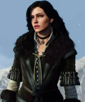 Game Witcher 3 Wild Hunt Yennefer Black Leather Vest