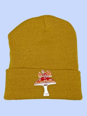 Gold Mushroom Beanie