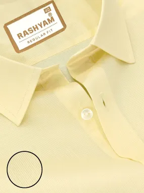 Hampton Lemon Yellow Stripe Premium Cotton Men's Formal Shirt