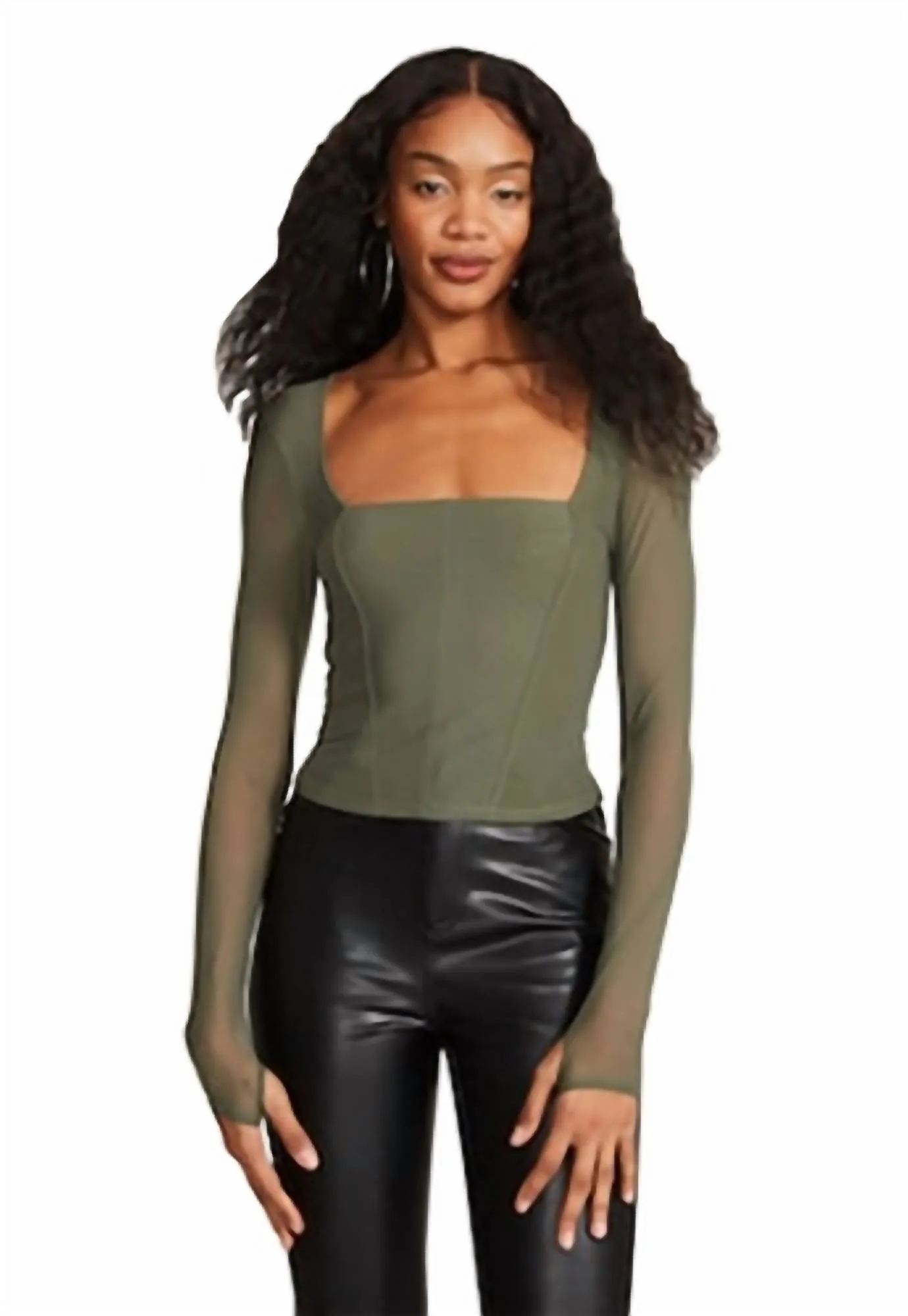 Hayden Top in Olive Night
