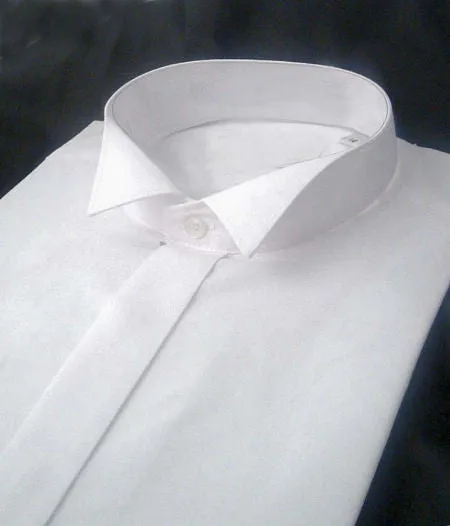Highland Dress Shirt Victorian Collar White