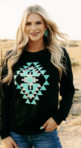 Icy Aztec Long Sleeve T-Shirt No