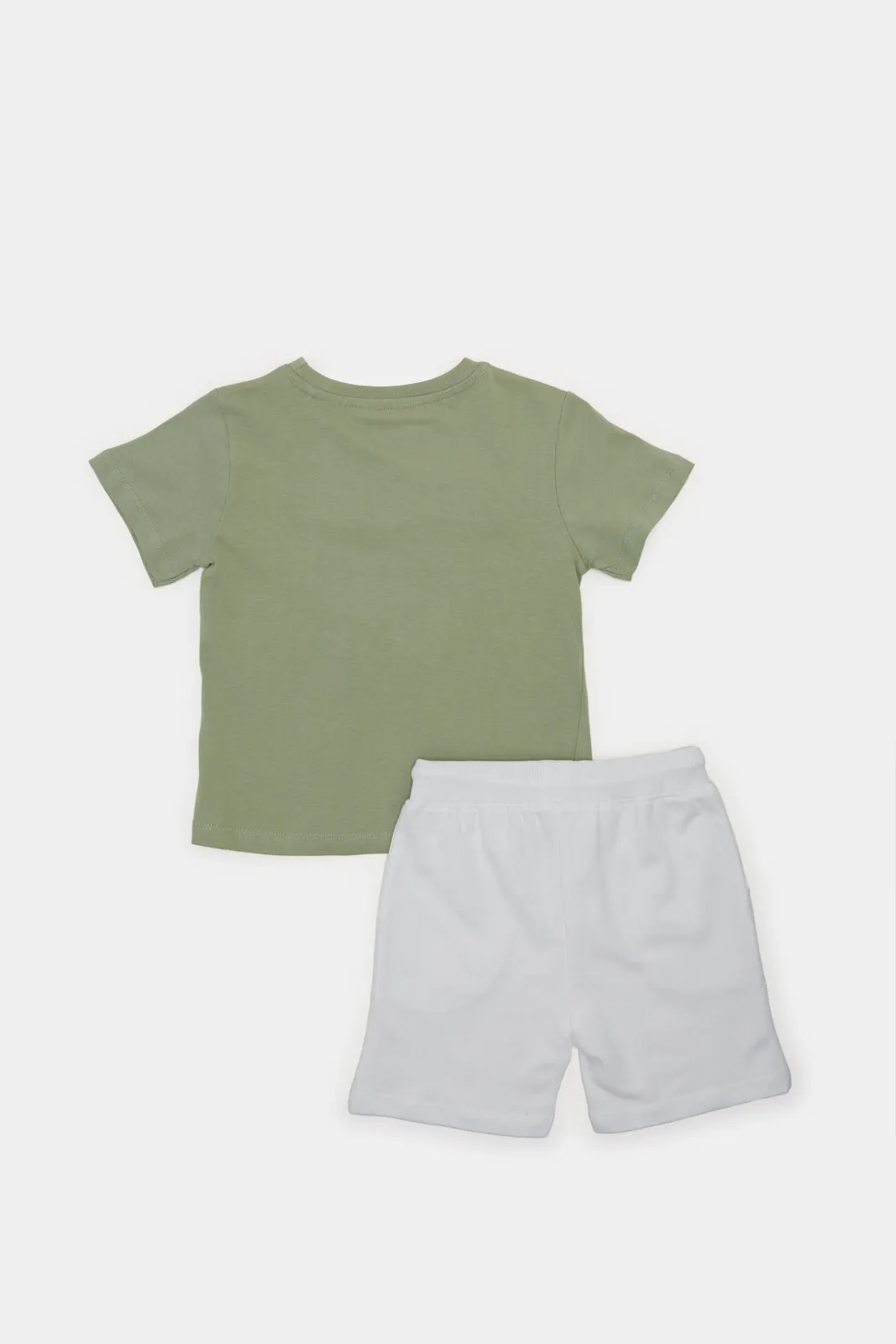 Infant Boys Green And White Turtle Print Pyjama Set (2 piece)