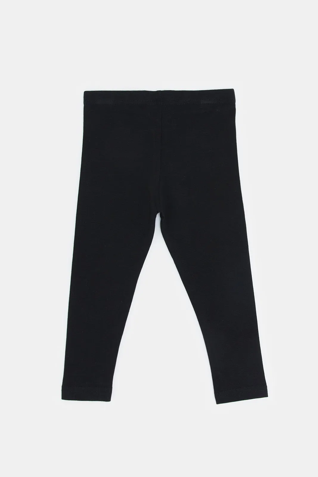 Infant Girls Black Placement Print Leggings