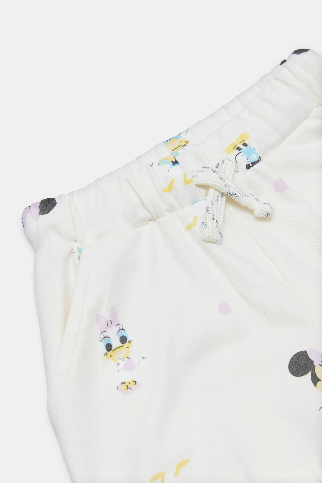Infant Girls Ivory Mickey And Daisy Set (2 Piece)