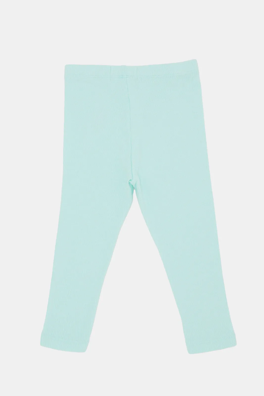 Infant Girls Mint Embroidered Leggings