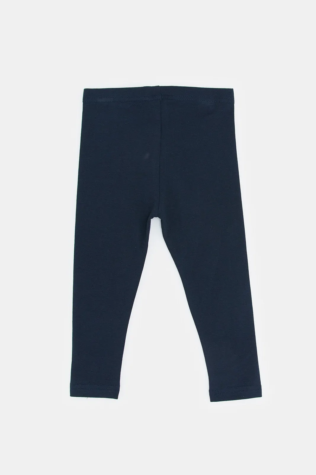 Infant Girls Navy Placement Print Leggings