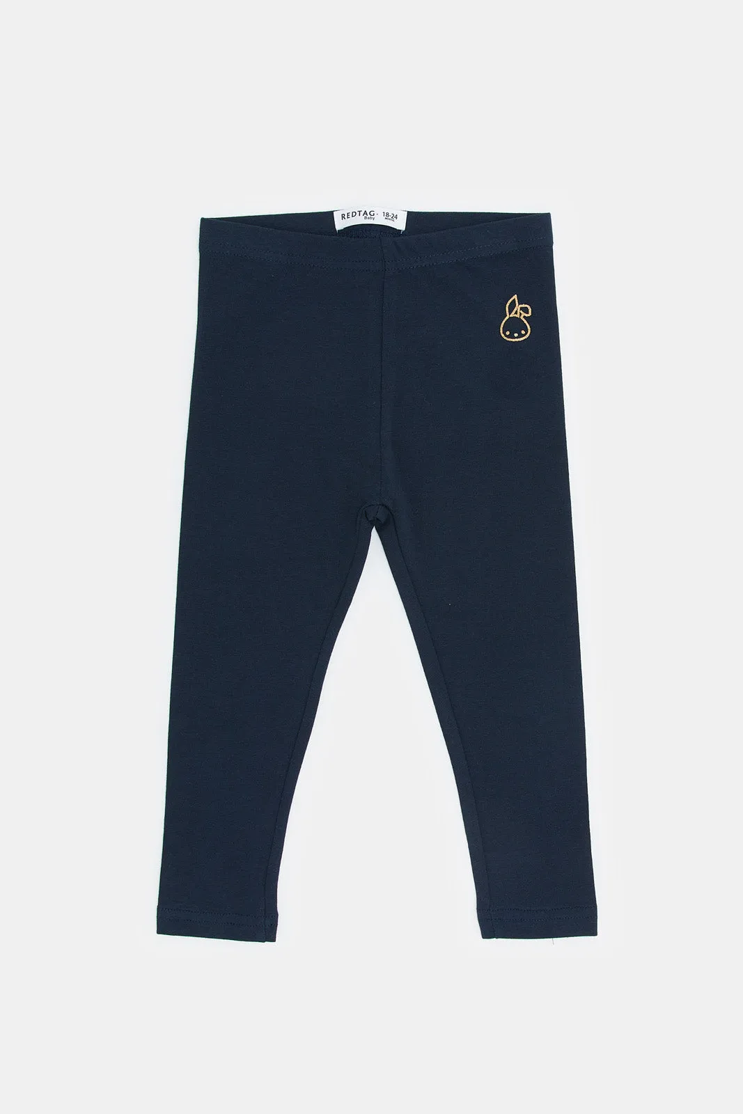 Infant Girls Navy Placement Print Leggings