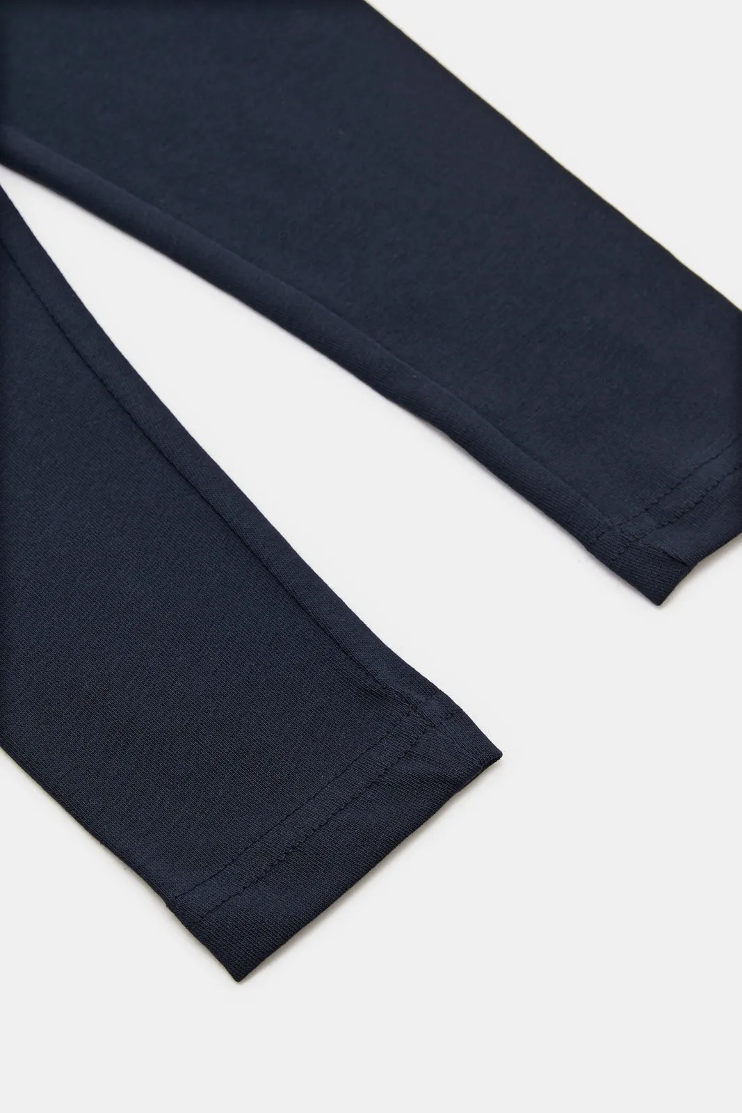 Infant Girls Navy Solid Leggings