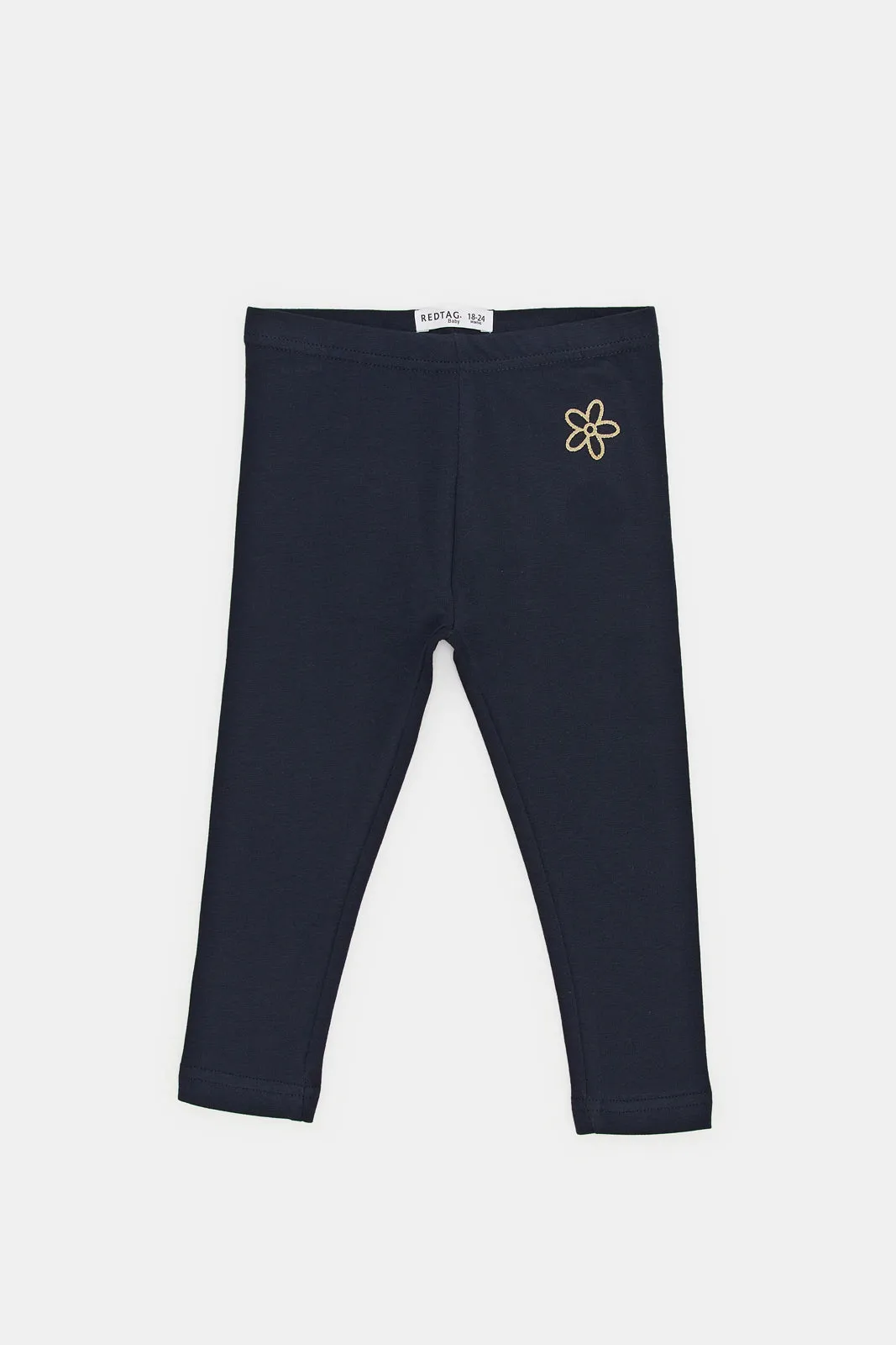 Infant Girls Navy Solid Leggings