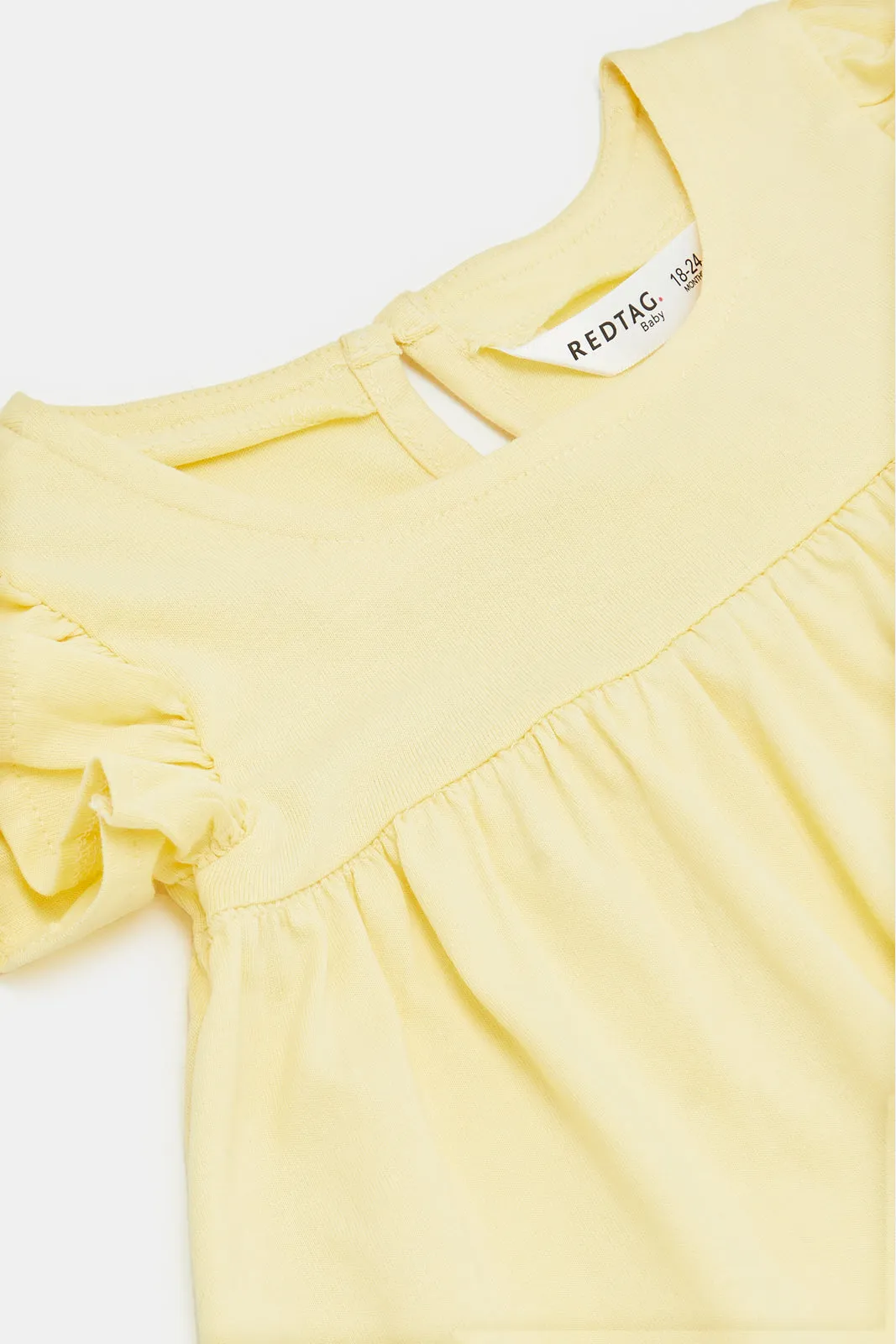 Infant Girls Yellow Safari Dress