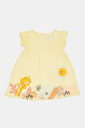 Infant Girls Yellow Safari Dress
