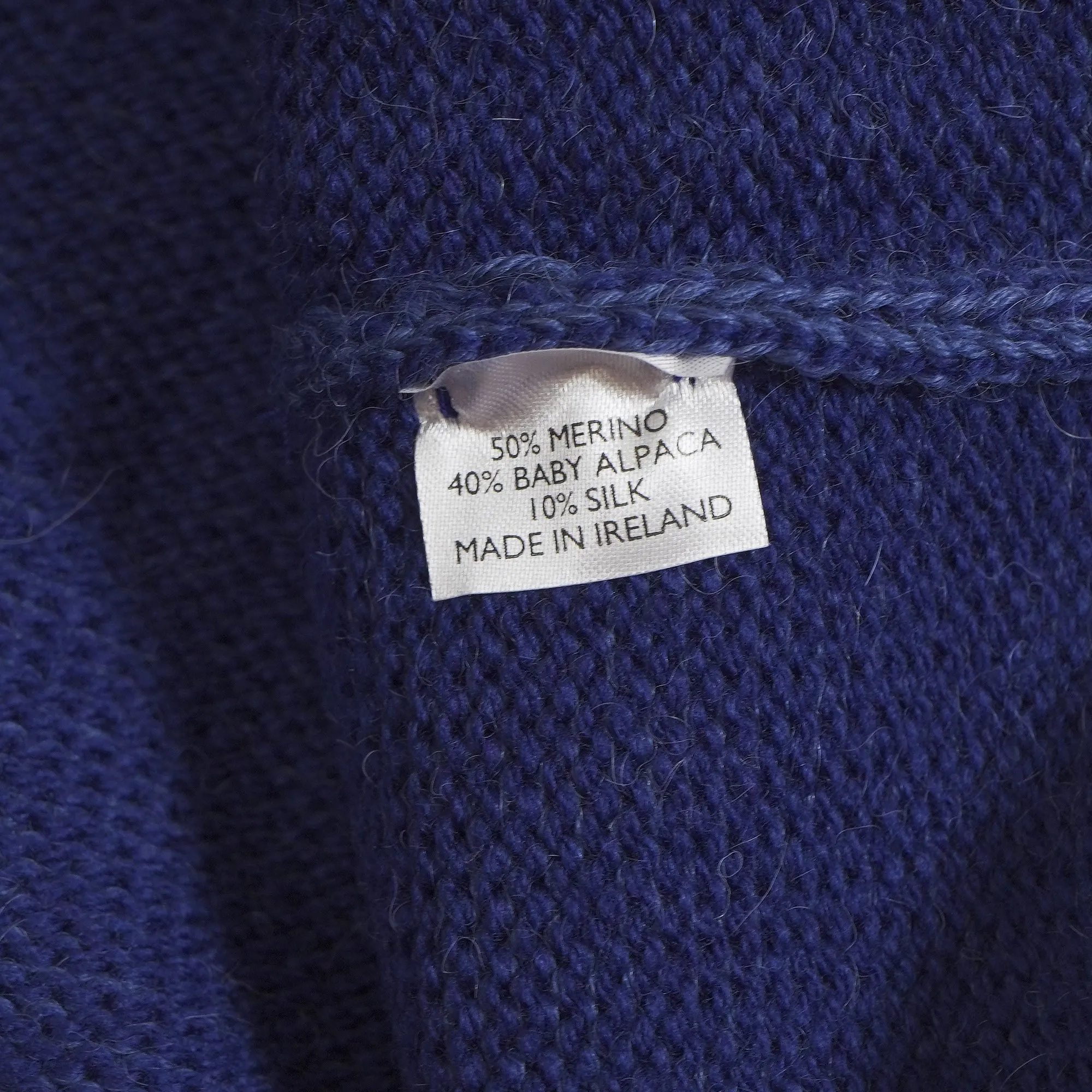 Inis Meáin Plated Alpaca Shirt Jacket - Blue