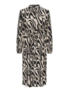 Jdycamille L/s Shirt Dress Wvn - Zwart Dessin