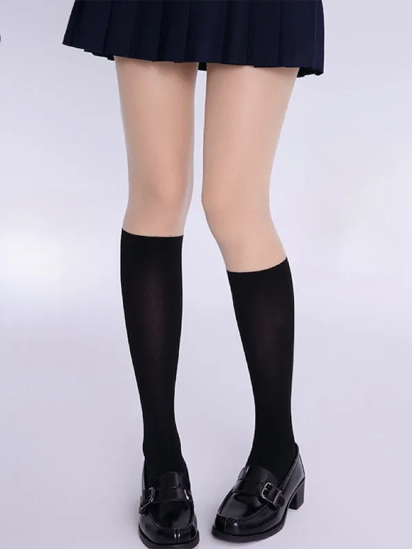 JK style stockings-effect tights