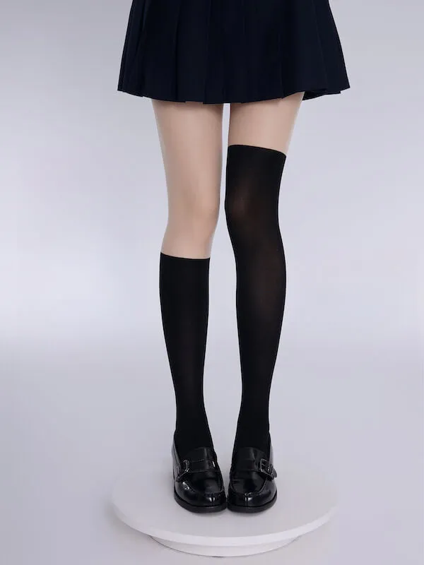 JK style stockings-effect tights